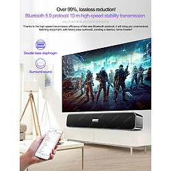 Universal Barre sonore TV LED Haut-parleur Bluetooth sans fil Home Cinéma Autour du subwoofer Carte SD | Subwoofer (Noir) pas cher