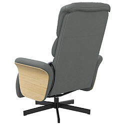 Acheter vidaXL Fauteuil inclinable de massage et repose-pieds gris foncé tissu