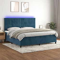 Sommier à lattes,Cadre à lattes de lit pour Adulte matelas et LED Bleu foncé 200x200 cm -MN84052