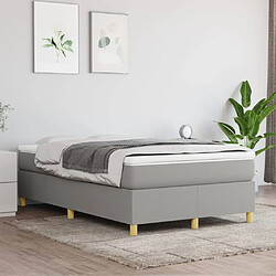 Avis Maison Chic Lit adulte- Lit + matelas,Sommier à lattes de lit et matelas gris clair 120x190 cm tissu -GKD93930