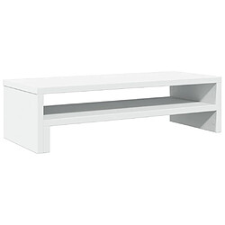 vidaXL Support de moniteur blanc 54x22x15 cm bois d'ingénierie