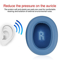 Avis Wewoo Coussinets Mousse Pour JBL Everest Elite 750NC Casque imitation cuir + douce couverture de protection des écouteurs cache-oreillesune paire bleu