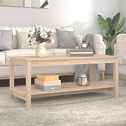 Avis ComfortXL Table Basse 110x55x45 Cm Bois Massif De Pin