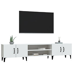 Acheter Maison Chic Meuble TV scandinave - Banc TV pour salon blanc 180x31,5x40 cm bois d'ingénierie -MN73516