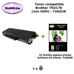 Toner compatible TN3170 pour imprimante Brother DCP 8060, 8065DN, MFC 8460N, 8860DN, 8870DW +10f A6 brillants - T3AZUR