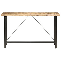 vidaXL Table de bar 180x70x107 cm Bois de manguier brut