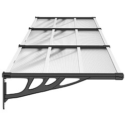 Avis vidaXL Auvent de porte Noir et transparent 297,5x90 cm Polycarbonate