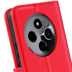 Acheter Mayaxess Étui pour Xiaomi Redmi 14C Portefeuille avec Dragonne Rouge