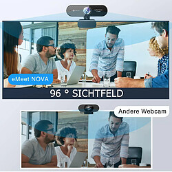 eMeet Webcam NOVA 1080P - Webcam Full HD avec Autofocus, webcam avec Double Mmicrophone, champ de Vision 96°, Plug & Play pas cher