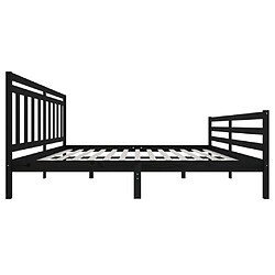 Maison Chic Lit adulte - Lit simple Cadre de lit,Structure du lit Contemporain Noir Bois massif 200x200 cm -MN65712 pas cher