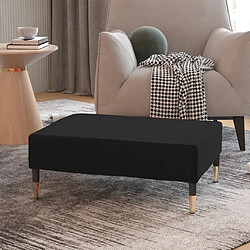 vidaXL Repose-pied Noir 78x56x32 cm Velours