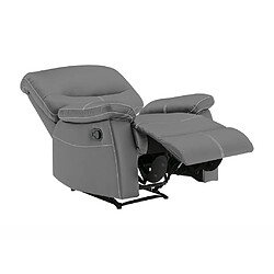 Vente-Unique Fauteuil relax en simili gris CANBY pas cher