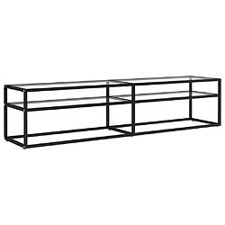 Maison Chic Meuble TV scandinave - Banc TV pour salon Transparent 180x40x40,5 cm Verre trempé -MN93678