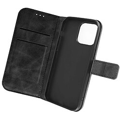 Avizar Étui pour iPhone 14 Pro Max Clapet Portefeuille Support Vidéo Soft-touh Noir