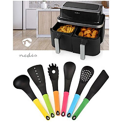 Avis NEDIS Friteuse Double Numérique 2x4L2 AIR FRYER LCD 2600W Couvercles anti-éclaboussure - 2 paniers à frire - Filtre -