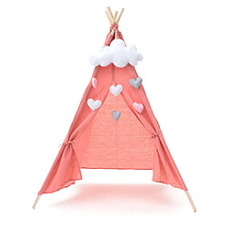 Tipi d'Enfant Montessori Robincool Kalpana 80x80x110 cm Pliable Usage Intérieur et Extérieur Fabriqué en Tissu Rose pas cher