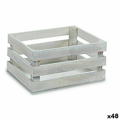 Gift Decor Boîte Décorative Blanc Bois de peuplier 22 x 9 x 13 cm (48 Unités)