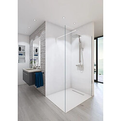 SAINT GOBAIN Paroi de douche en kit Baleares claire - Verre Timeless 8 mm trempé - L.120 cm x H.198 cm