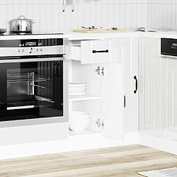 vidaXL Armoire de cuisine Lucca blanc brillant bois ingénierie