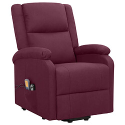 vidaXL Fauteuil de massage Violet Tissu