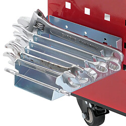 Acheter Mendler Chariot à outils HWC-M26, chariot à roulettes Chariot d'atelier, roulettes Poignée 3 plateaux Grille perforée, acier 73x90x35cm rouge