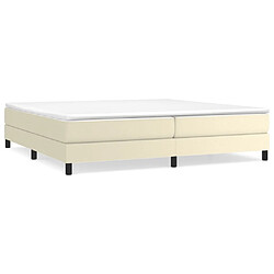 Maison Chic Lit Adulte - Lit simple Lit à sommier tapissier avec matelas moelleux - Meuble de Chambre - Crème 200x200cm Similicuir -MN91243