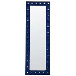 Acheter Beliani Miroir sur pied ANSOUIS Velours 150 cm Bleu marine