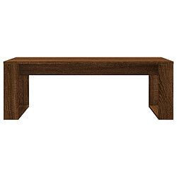 Avis vidaXL Table basse chêne marron 102x50x35 cm bois d'ingénierie