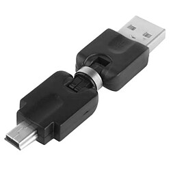 Avis Wewoo Adaptateur noir USB 2.0 AM vers Mini USB pivotant sur 360 degrés