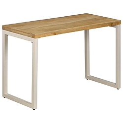 Maison Chic Table de salle à manger,Table à dîner 115x55x76 cm Bois de manguier et acier -GKD66259