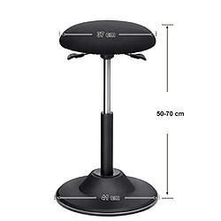 Helloshop26 Tabouret ergonomique siège de travail rotatif à 360° tabouret assis debout hauteur réglable 50-70 cm avec patin antidérapant 12_0000970