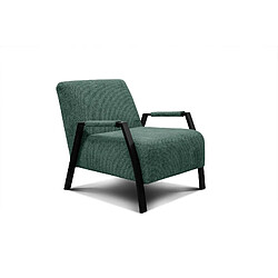 Courtois Laville Fauteuil fixe tissu vert foncé - Kobe