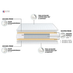 Acheter Idliterie Ensemble Matelas Ressorts Fermes biconiques SPECTRE + Sommier Made in France