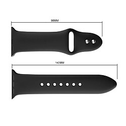 Avis Wewoo Bracelet Bande de montre en silicone à double rivets pour Apple Watch séries 3 et 2 1 42 mm (Noir)