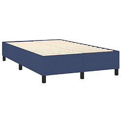 Acheter Maison Chic Structures de lit + matelas,Lit à sommier tapissier avec matelas Bleu 120x200 cm Tissu -MN17268