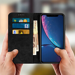 Avis Avizar Housse iPhone XR Étui Porte-cartes Fonction Support Coque Silicone Gel noir