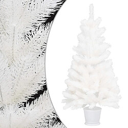 vidaXL Arbre de Noël artificiel aiguilles réalistes blanc 90 cm