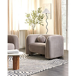 Beliani Fauteuil LEIREN Velours Taupe