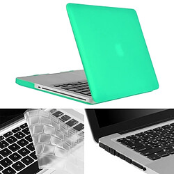 Wewoo Housse Étui vert pour Macbook Pro 15,4 pouces Chapeau-Prince 3 en 1 givré Hard Shell de protection en plastique avec Keyboard Guard & Port prise de poussière