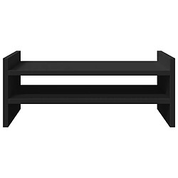 Avis vidaXL Support de moniteur noir 50x27x20 cm bois d'ingénierie