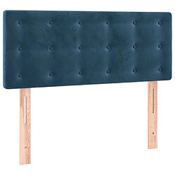 vidaXL Tête de lit Bleu foncé 100x5x78/88 cm Velours