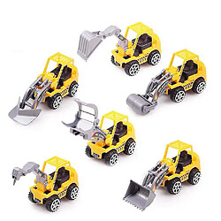 Universal 6pcs Excavateur inertial Modèle de voiture de voiture Diecast Tat arrière Toys