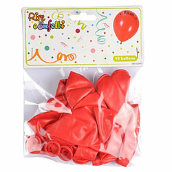 Paris Prix Lot de 10 Ballons en Latex Gonflables 30cm Rouge