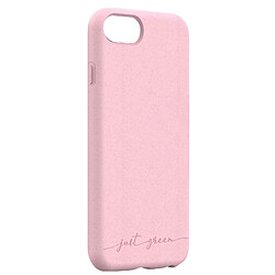 BIGBEN Coque iPhone SE 2022/SE/8/7/6S/6 Natura Baby Pink - Eco-conçue Just Green