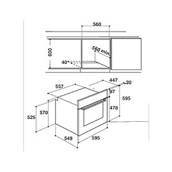 Avis Four intégrable multifonction 66l 60cm a pyrolyse inox - fa2540pixha - HOTPOINT