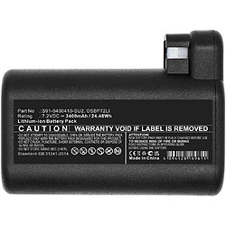 Avis Batterie pour Electrolux ERV5210TG, ERV5100IW, ERV5210IW, ERV5100TG, OSBP72LI25, AEG Electrolux Osiris, RX7-1-TM 3400mAh de CELLONIC