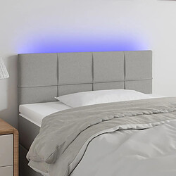 Maison Chic Tête de lit scandinave à LED,meuble de chambre Gris clair 90x5x78/88 cm Tissu -MN86912