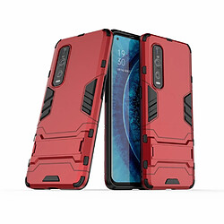 Coque en TPU Hybride 2 en 1 avec béquille rouge pour votre Oppo Find X2 Pro