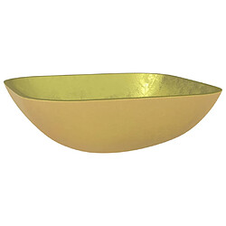 vidaXL Lavabo Verre 42x42x14 cm Doré