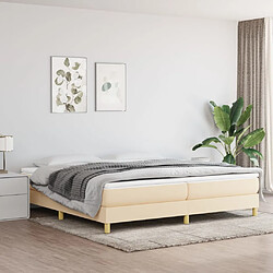 Maison Chic Lit Adulte - Lit simple Lit à sommier tapissier avec matelas moelleux - Meuble de Chambre - Crème 200x200 cm Tissu -MN75458